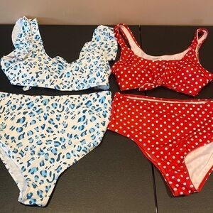 Polka dot amazon bathing suit only